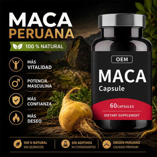 MACA NEGRA NATURAL - Testosterona ,  energía y vitalidad masculina