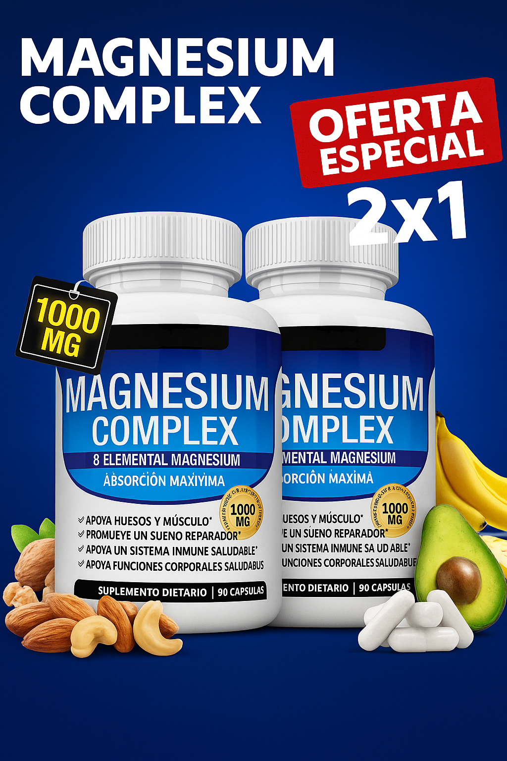 Oferta 2 x 1  - Magnesio Complex + envio gratis
