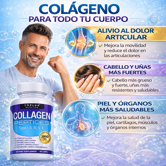 COLAGENO  5 EN 1   (PIEL Y CABELLO)✅ (ARTICULACIONES)✅ (TEJIDOS Y MUSCULOS) ✅(HUESOS Y ORGANOS) ✅(SALUD OSEA)