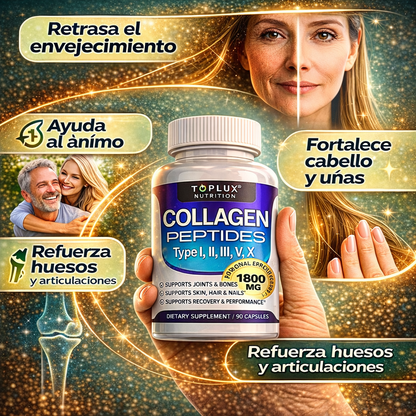 COLAGENO  5 EN 1   (PIEL Y CABELLO)✅ (ARTICULACIONES)✅ (TEJIDOS Y MUSCULOS) ✅(HUESOS Y ORGANOS) ✅(SALUD OSEA)
