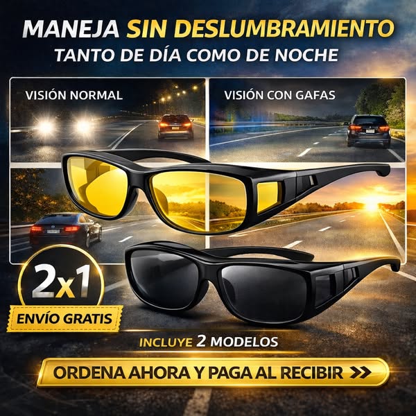 OFERTA 2X1 - Gafas de conducción nocturna + gafa de conduccion para el sol
