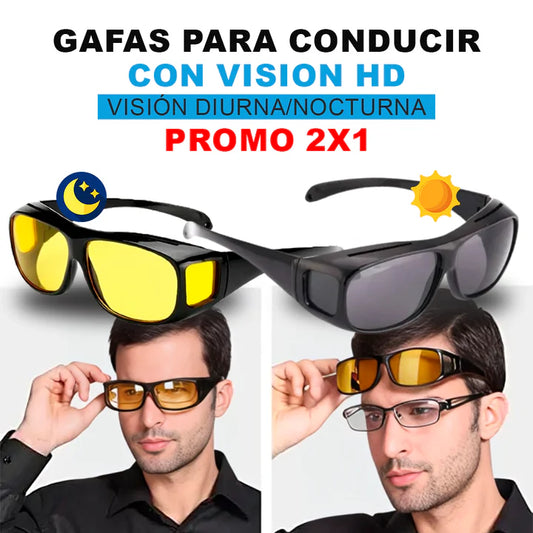 OFERTA 2X1 - Gafas de conducción nocturna + gafa de conduccion para el sol