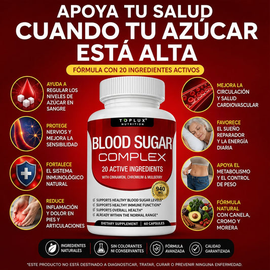 Blood Sugar - Suplemento para regular el azucar en sangre - Glucosa