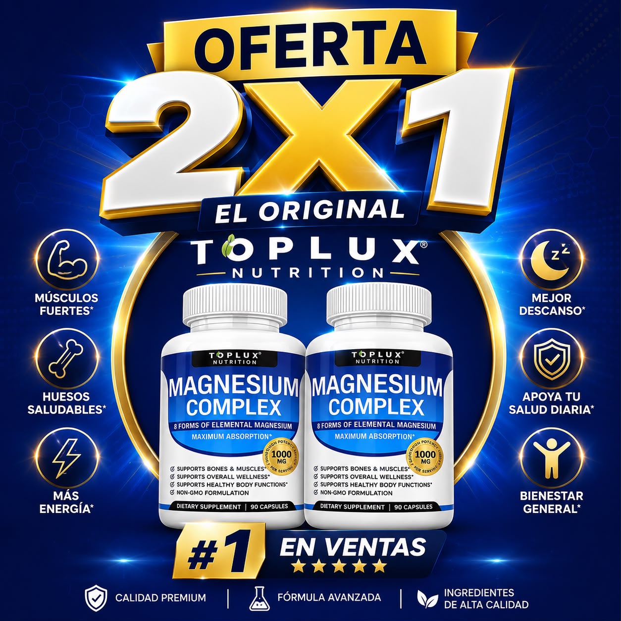 Oferta 2 x 1  - Magnesio Complex + envio gratis